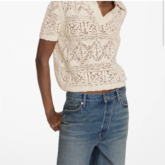 Mango Cotton Polo Crochet Top - Picture 3 of 4